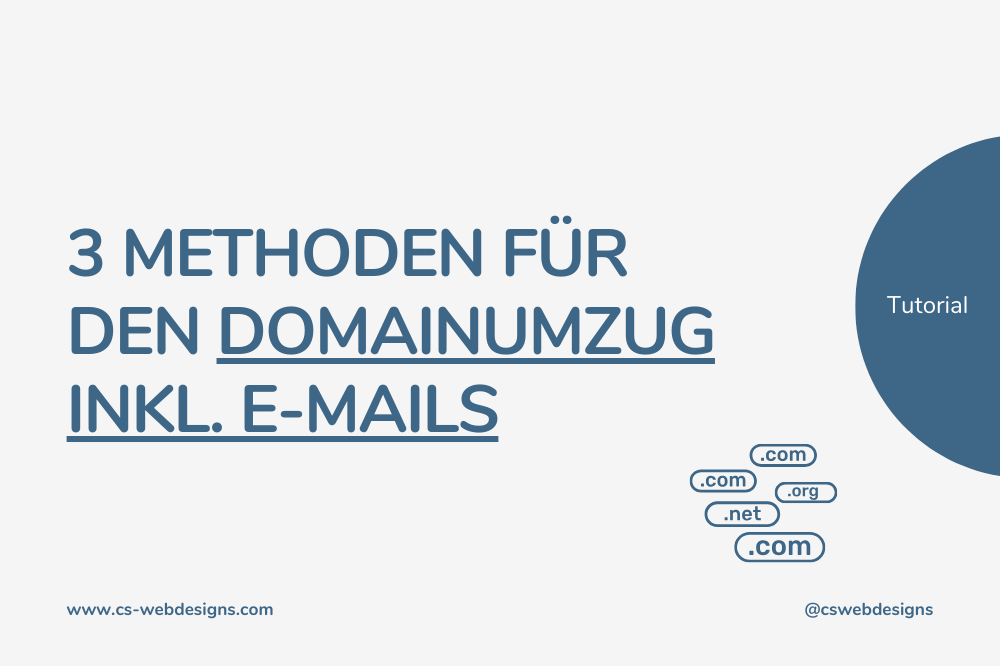 3 Methoden für den Domainumzug inkl. E-Mails