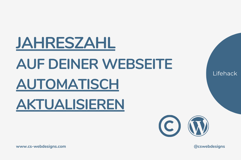 Jahreszahl automatisch aktualisieren